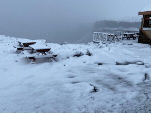 Lesotho in the winter with a blanket of snow